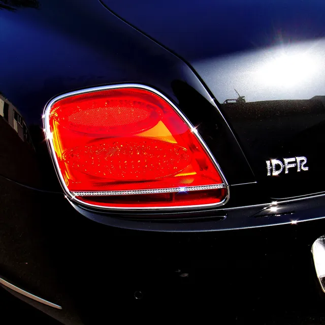 【IDFR】Bentley 賓利 Continental GT 2003~2008 鍍鉻銀 鑲鑽 後燈框 飾貼(車燈框 後燈框 尾燈框)