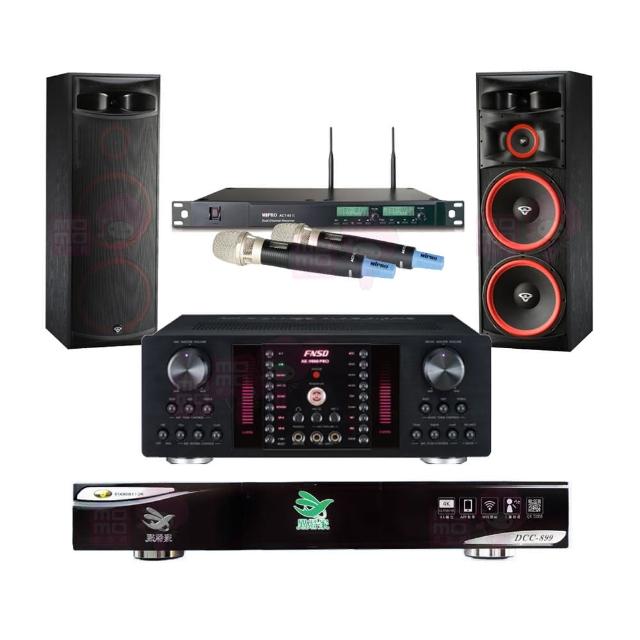 【點將家】DCC-899+FNSD AK-9800 PRO+ACT-65II+XLS-215(點歌機4TB+擴大機+無線麥克風+卡拉OK喇叭)