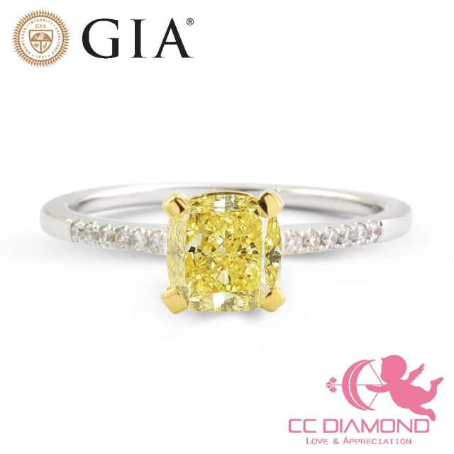 【CC Diamond】GIA Fancy Intense Yellow 1.08克拉黃彩鑽石戒指(國際名牌款)