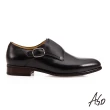 【A.S.O 阿瘦集團】職人通勤刷色孟克紳士鞋(黑)