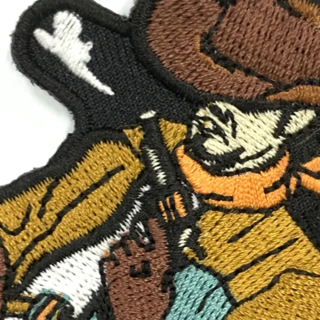 【A-ONE 匯旺】西部牛仔拿槍 電繡貼 皮夾 皮包 手機 刺繡貼布 背膠補丁 背膠刺繡徽章 胸章(NO.283)