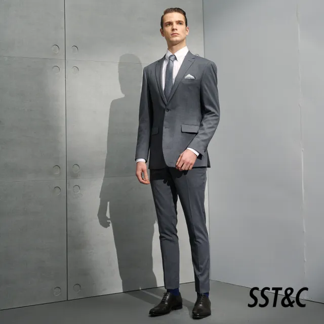 【SST&C 最後65折】基本款灰色修身西裝外套0112204010
