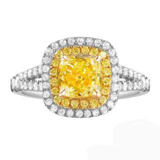 【CC Diamond】珍藏GIA Fancy Intense Yellow 1.08克拉黃彩鑽石戒指(國際名牌款)