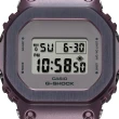 【CASIO 卡西歐】G-SHOCK 經典方型金屬錶殼 半透明錶帶 電子錶(紫 GM-S5600MF-6)