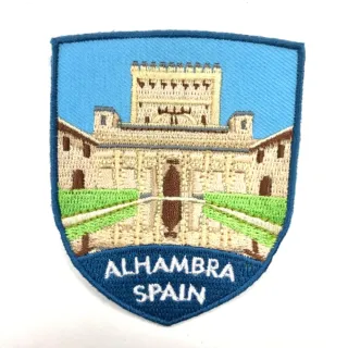【A-ONE 匯旺】西班牙 阿爾罕布拉宮 SPAIN 旅遊徽章 胸章 立體繡貼 裝飾貼 繡片貼 燙(NO.249)