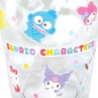 【小禮堂】Sanrio大集合 無把塑膠杯 《透明滿版款》(平輸品)