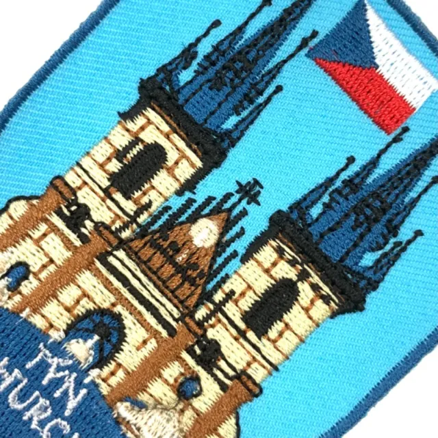 【A-ONE 匯旺】捷克 泰恩教堂 刺繡貼布 東歐 電繡貼 INS打卡地標 背膠補丁 PATCH(NO.276)