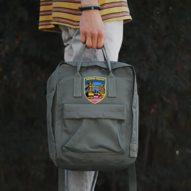 【A-ONE 匯旺】英國 倫敦鐵橋 皮夾 皮包 手機 刺繡貼布 電繡貼 背膠補丁 地標熨斗刺繡徽章(NO.191)