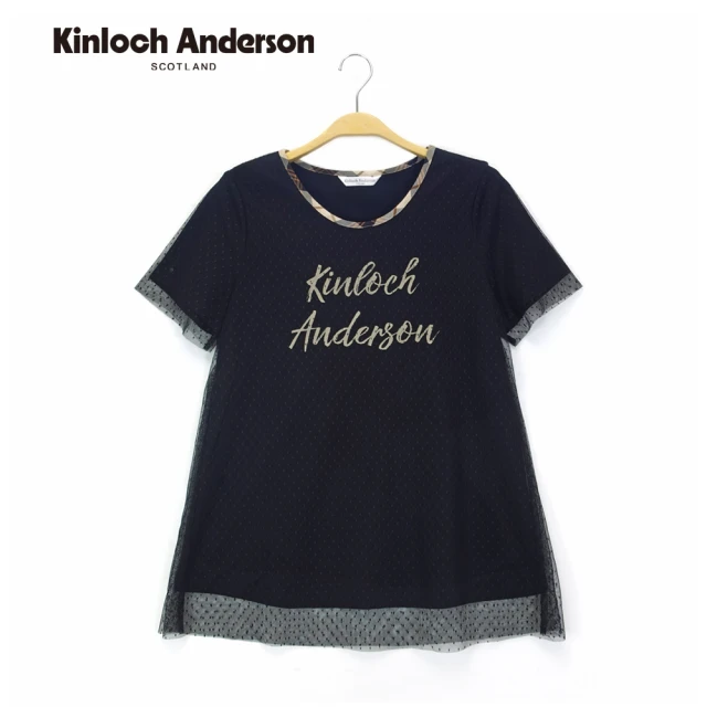 Kinloch Anderson 配網布印花上衣 金安德森女裝(KA0883036 黑)