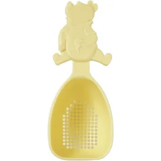 【小禮堂】Disney 迪士尼 小熊維尼 造型塑膠粉篩  《黃款》(平輸品)