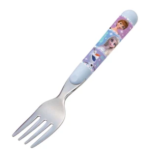 【小禮堂】迪士尼 冰雪奇緣 兒童不鏽鋼叉子 《藍集合款》(平輸品)