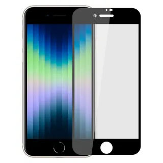 【Ayss】iPhone SE3/SE2/8/7/S 4.7吋 超好貼滿版鋼化玻璃保護貼(滿膠平面滿版/9H/疏水疏油-黑)