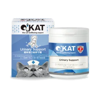 【OKAT 美喵人生】貓咪每日泌尿守護 110顆入/瓶*2入組(寵物保健、泌尿保健)