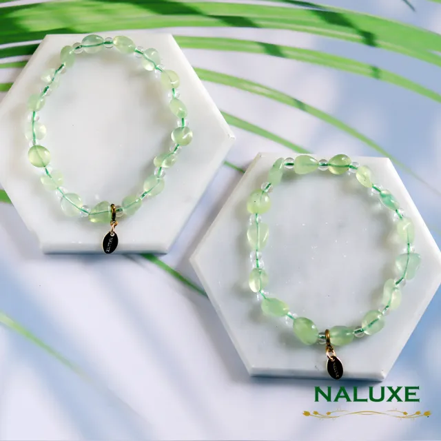 【Naluxe】聊癒系葡萄石原礦造型開運手鍊(招正財、中和負能量、希望之石)