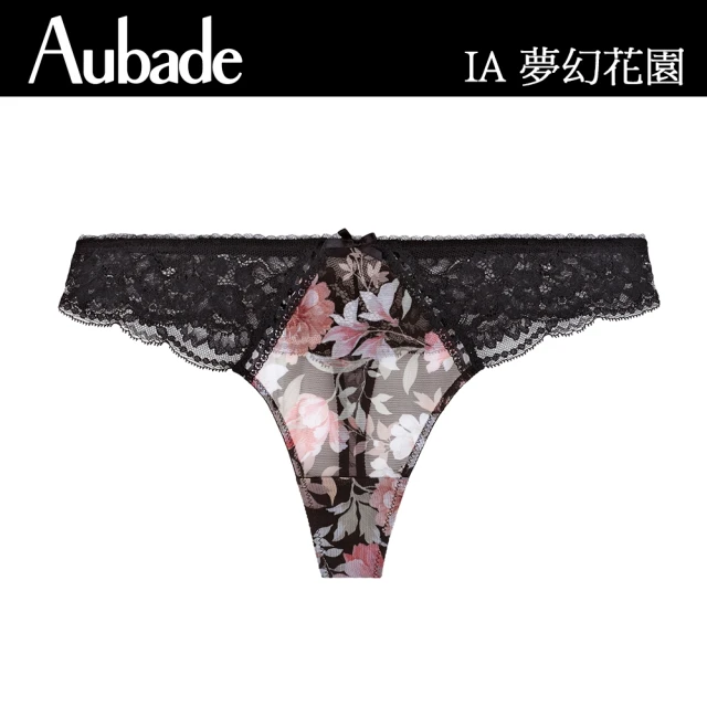 【Aubade】夢幻花園蕾絲丁褲-IA(黑)