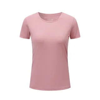 【DZRZVD 杜戛地】110524女款涼感短袖T恤 淺粉色(柔軟高彈力、接觸涼感、透氣排汗)