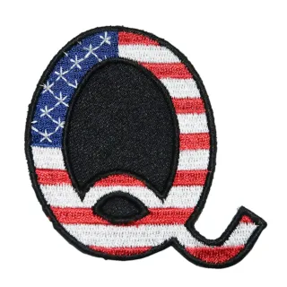 【A-ONE 匯旺】美國國旗Q 熨斗刺繡背膠補丁 袖標 布標 布貼 補丁 貼布繡 臂章(NO.159)