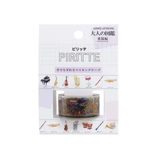 【Kamio】大人的圖鑑系列 PIRITTE 霧透手帳膠帶 樂器(文具雜貨)