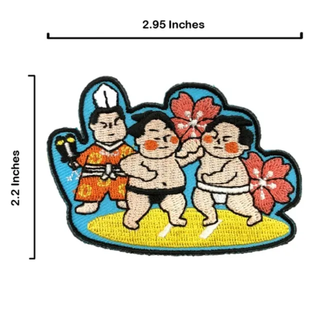 【A-ONE 匯旺】日本Q版 相撲 電繡背膠補丁 JP 動漫 袖標 布標 布貼 補丁 貼布繡 臂章(NO.318)