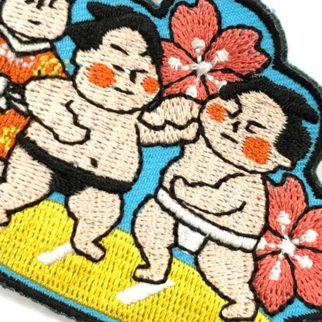 【A-ONE 匯旺】日本Q版 相撲 電繡背膠補丁 JP 動漫 袖標 布標 布貼 補丁 貼布繡 臂章(NO.318)