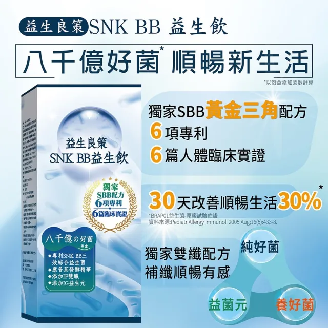 【YAYU Biomed 雅譽生醫】SNK BB益生飲3入組(共24包)