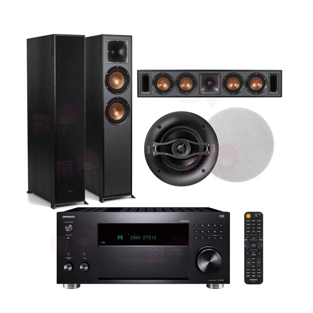 【ONKYO】TX-RZ50+R-625FA+R-34C+ICQ62(擴大機+主喇叭+中置+嵌入式喇叭一對)