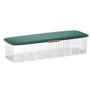 【iSFun】透視髮絲＊輕奢桌上電線飾品八格收納盒(2色可選)