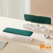 【iSFun】透視髮絲＊輕奢桌上電線飾品八格收納盒(2色可選)