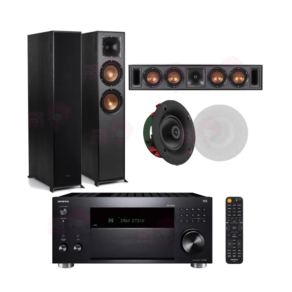 【ONKYO】TX-RZ50+R-625FA+R-34C+CS-16CII(擴大機+主喇叭+中置+崁入式喇叭一對)