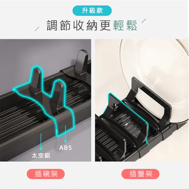 可調距碗盤收納架-碟架40cm(碟架 碗架 瀝水架 鍋蓋架 盤子收納架 碗碟架)