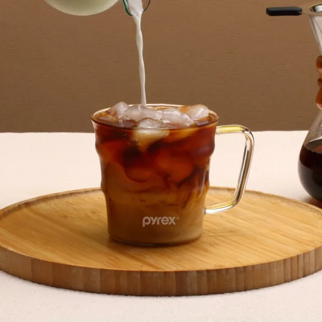 【CorelleBrands 康寧餐具】Pyrex Cafe 手沖咖啡玻璃壺 600ML+咖啡玻璃杯 300MLX2