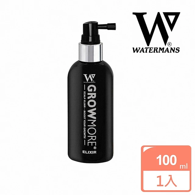 【Watermans】Grow More Elixir瓦特曼斯曜石黑激漾精華養髮液(公司貨/100ml)