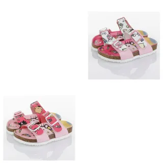【SANRIO 三麗鷗】Hello Kitty 12~18cm輕量休閒拖鞋(粉&桃色)