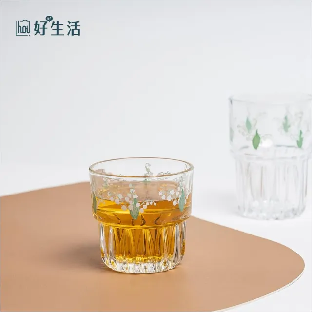 【hoi! 好好生活】小清新玻璃冷水杯240ml 鈴蘭花