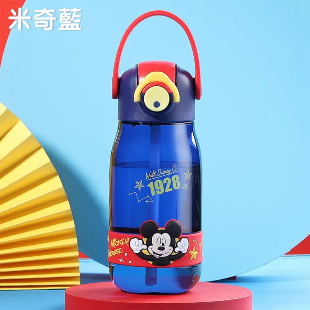 【Disney 迪士尼】兒童 Tritan材質 便攜提把吸管水杯 水壺520ML(米奇 米妮 跳跳虎 冰雪奇緣 唐老鴨 熊抱哥)