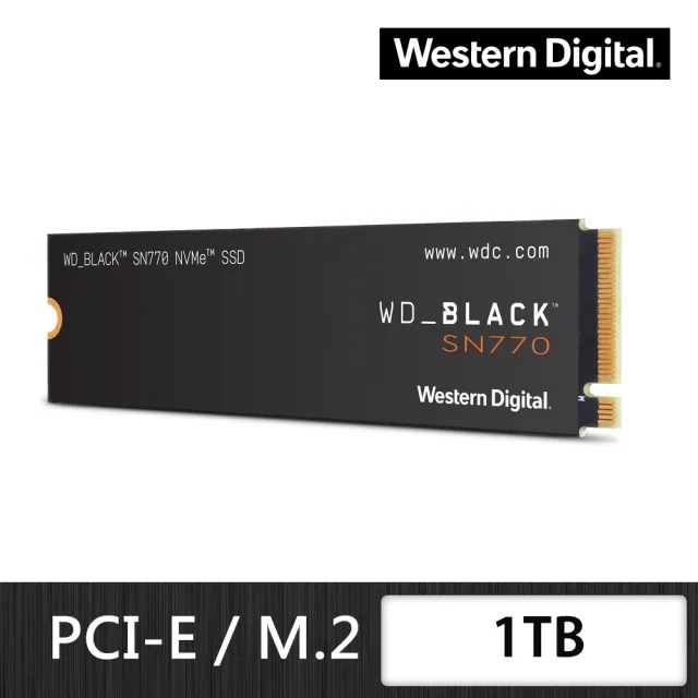 【Western Digital】黑標 SN770 1TB NVMe M.2 PCIe SSD(讀：5150MB/s 寫：4900MB/s)