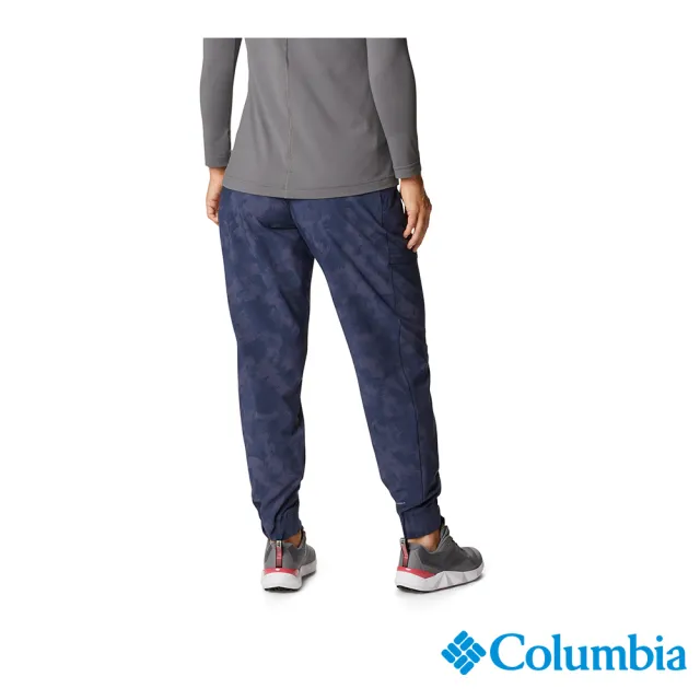 【Columbia 哥倫比亞 官方旗艦】女款-Omni-Shade UPF50防潑長褲-藍迷彩(UAR24670UC / 2022年春夏商品)