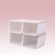 【Ashley House】加大款4入組-簡約透明翻蓋可多層疊加收納鞋盒(3色可選)