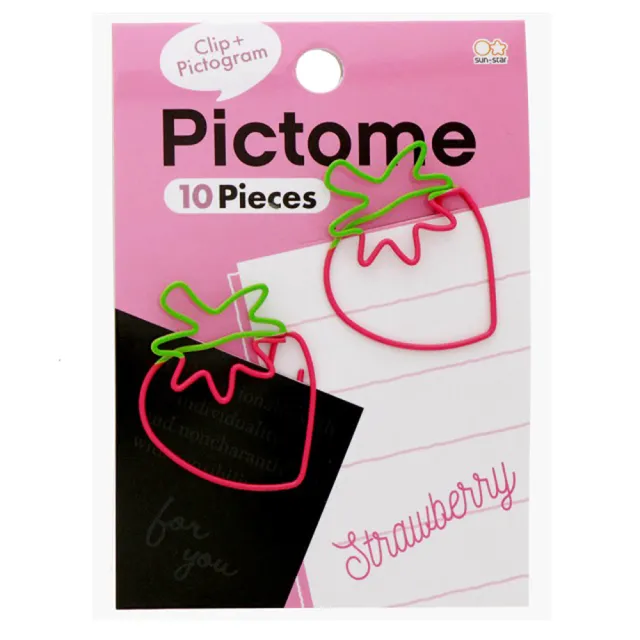 【sun-star】PICTOME系列 造型迴紋針 草莓(文具雜貨)