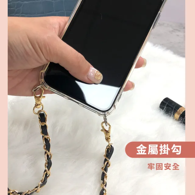 【Timo】iPhone 13 Pro 6.1吋 附釦四角防摔透明手機殼(送多用途斜背頸掛背帶繩)