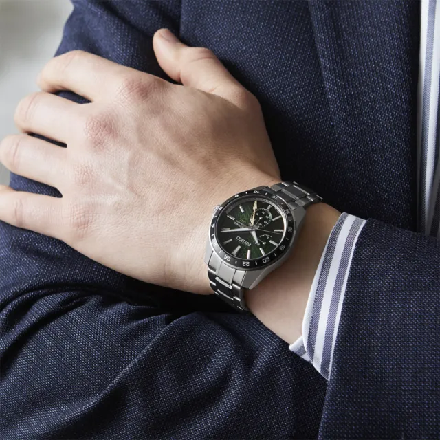 【SEIKO 精工】PRESAGE 新銳系列 麻葉圖騰 GMT 機械腕錶  SK044 禮物推薦 畢業禮物(SPB219J1/6R64-00C0G)
