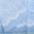 【Nina Ricci】雙色花朵典雅蕾絲純綿抗UV薄圍巾(水綠色/粉藍色)