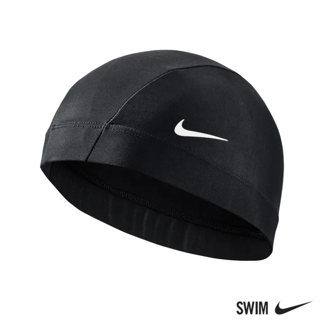 【NIKE 耐吉】SWIM 男女 尼龍泳帽 運動 機能 黑 NESSC150-001