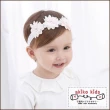 【Akiko Sakai】甜美蕾絲3朵花造型0.3-18個月寶寶髮帶 -淺粉紅(生日 送禮 禮物)