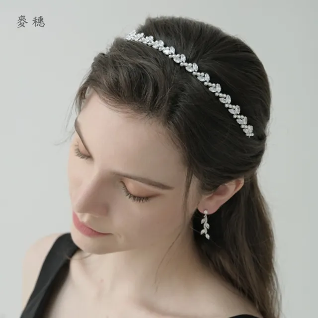【HaNA 梨花】韓國輕奢珠寶水晶系列．珍珠水晶麥穗髮箍多款選