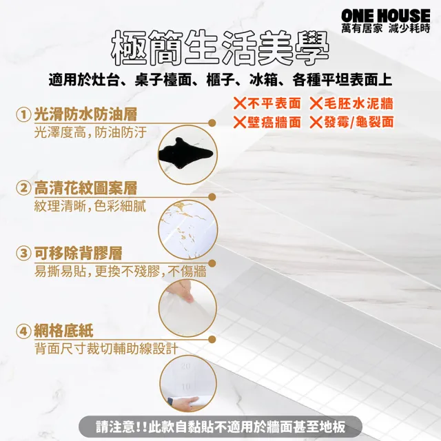 【ONE HOUSE】多功能自黏貼-60x200cm(2片)