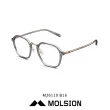 【MOLSION 陌森】光學眼鏡 肖戰配戴款 時尚鏡(透黑-銀 #MJ6119 B16)