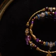 【MenWen 慢溫】蒙特婁的聖母聖殿 // C1358紫幽靈紅石榴黃銅雙圈手鍊