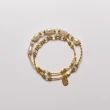 【MenWen 慢溫】情迷凡爾賽 // C1355珍珠白水晶黃銅雙圈手鍊