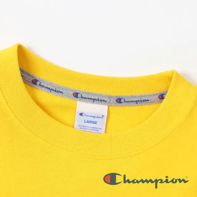 【Champion】官方直營-AS印花LOGO長袖TEE-男(黃色)